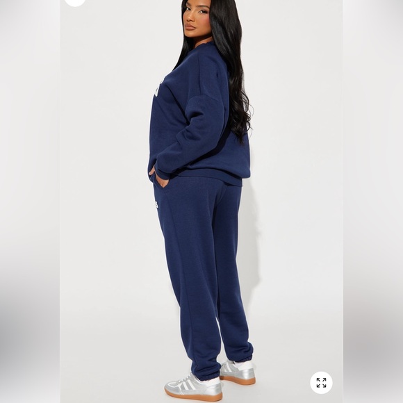 Navy Blue Women's jogger set - Picture 5 of 6